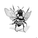 bumblebee from the side tattoo design idea