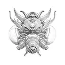 bumblebee from the side tattoo design idea