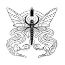 Dragon-fly tattoo design idea