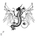 Dragon-fly tattoo design idea