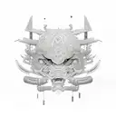 Intricate geometric patterns intertwined with samurai armor tattoo design idea