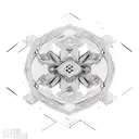 Intricate geometric patterns intertwined with samurai armor tattoo design idea