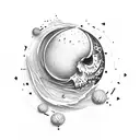 peach tattoo design idea