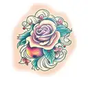 peach tattoo design idea