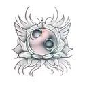 peach tattoo design idea