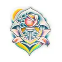 peach tattoo design idea