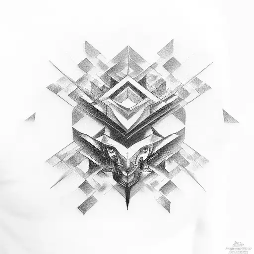 Incorporate famous art movements like cubism and abstract expressionism into a tribal-inspired tattoo. tattoo design idea