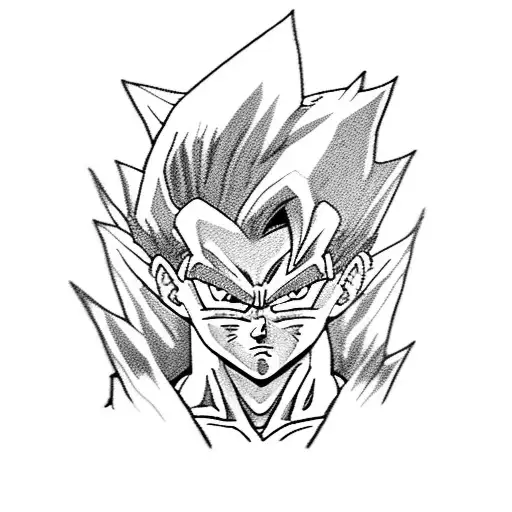 Gohan Super Sayain 2  tattoo design idea