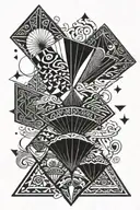  cards and parachute tattoo design idea