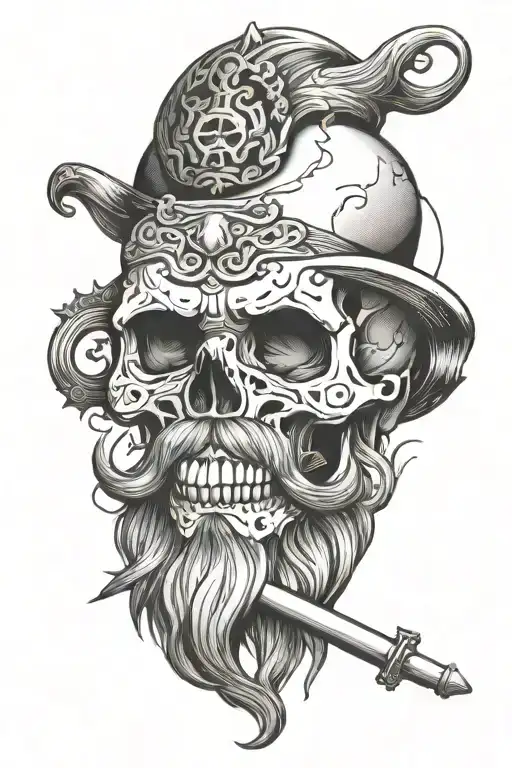 bearded skull tattoo designs tattoo design idea