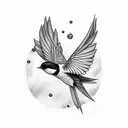 Swallow Bird tattoo design idea