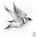 Swallow Bird tattoo design idea