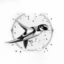 Swallow Bird tattoo design idea