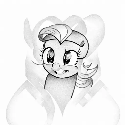 Pinkie pie tramp stamp tattoo design idea