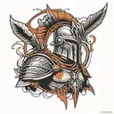 spartan warrior tattoo design idea