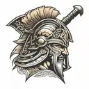 spartan warrior tattoo design idea