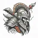 spartan warrior tattoo design idea