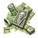 money fame power party drugs tattoo design idea
