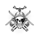 bandeira dos piratas barba branca one Piece  tattoo design idea
