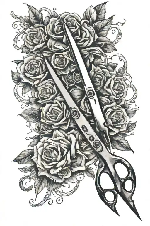 Scissors tattoo design idea