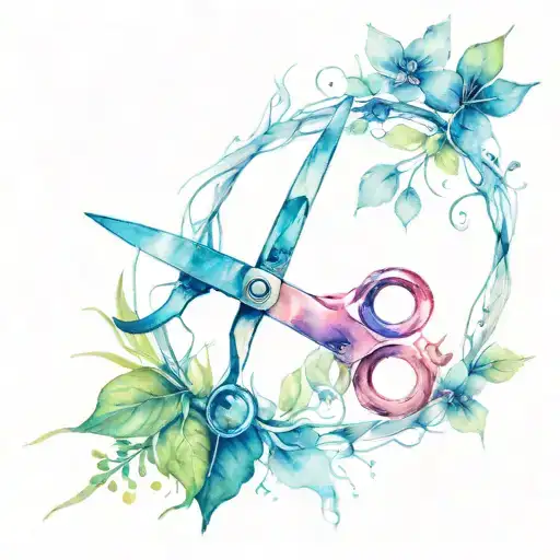 Scissors tattoo design idea
