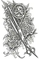 Scissors tattoo design idea