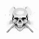 Skull tattoo design idea