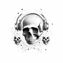Skull tattoo design idea