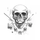 Skull tattoo design idea