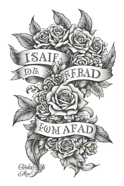 ISAIAH 43:5 Do not be afraid, for I am with you. I will gather you and your children from east and west tattoo design idea