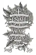 ISAIAH 43:5 Do not be afraid, for I am with you. I will gather you and your children from east and west tattoo design idea