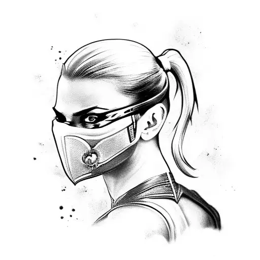 mortal kombat cassie cage tattoo design idea