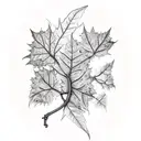 sun and ivy leaves  tattoo design idea