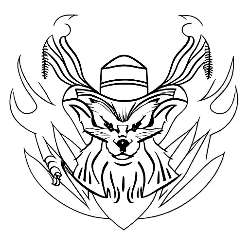 zorro animal tattoo design idea