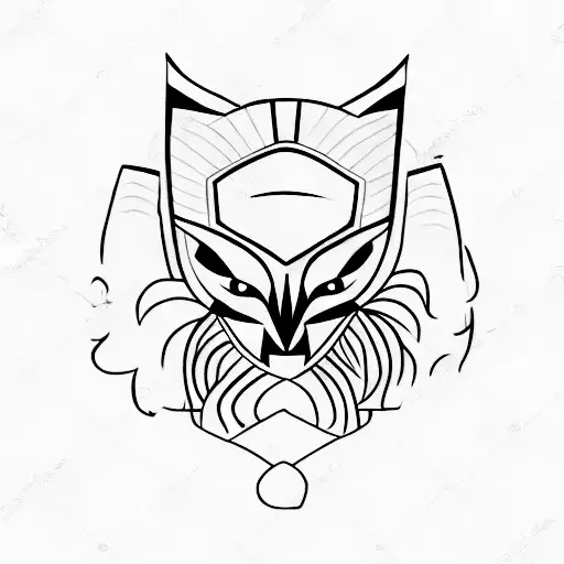 zorro animal silueta tattoo design idea