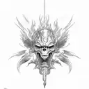 "Hot rod" with flames tattoo design idea