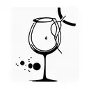 wine glass  tattoo design idea
