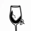 wine glass  tattoo design idea