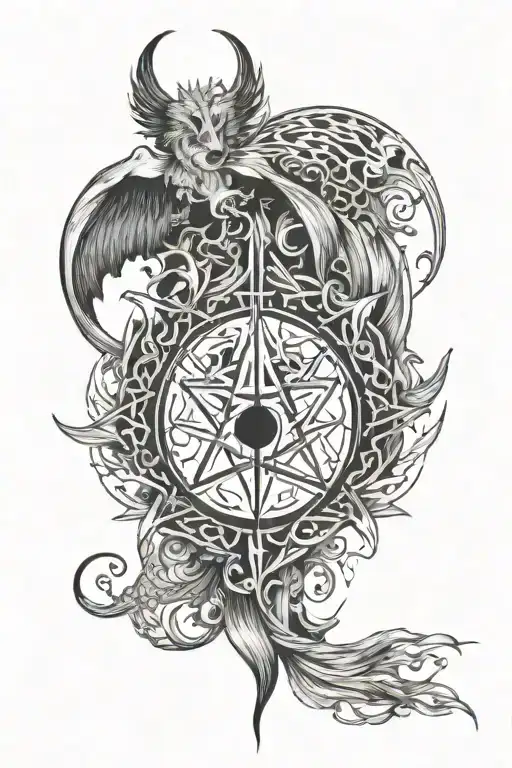 pagan, wicca tattoo design idea