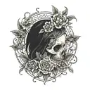 botanical zombies tattoo design idea