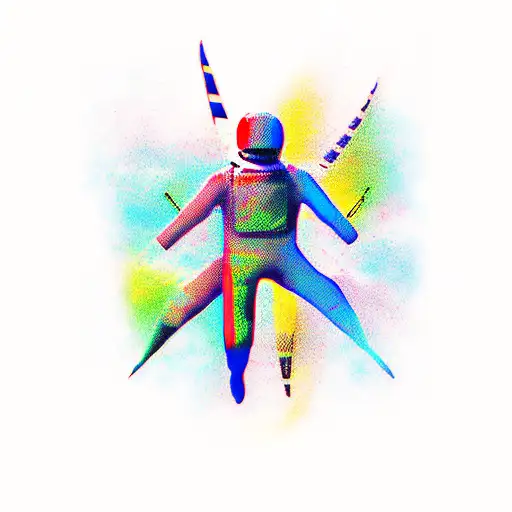 skydive skul  tattoo design idea