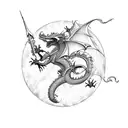 skydive dragon  tattoo design idea