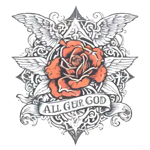 all glory to god tattoo design idea