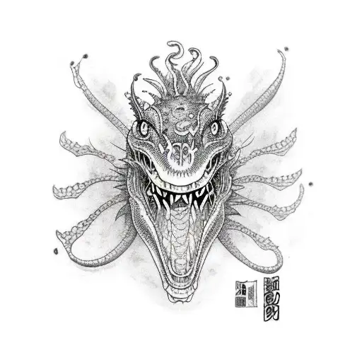 sea monster  tattoo design idea