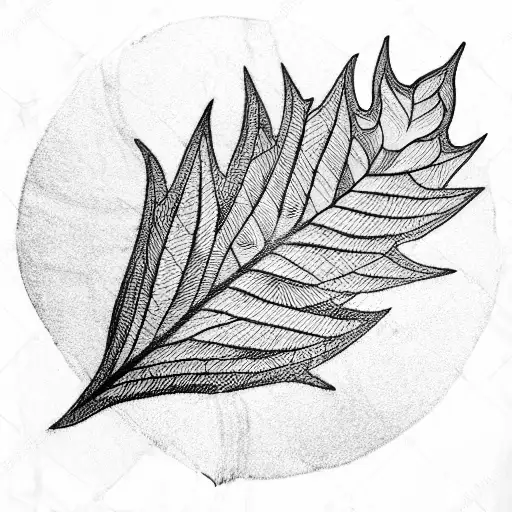 Leaf tattoo design idea