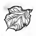 Leaf tattoo design idea