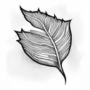Leaf tattoo design idea