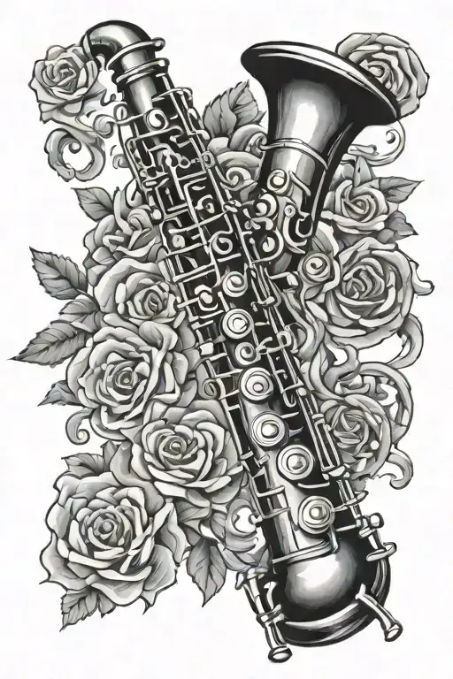 Clarinet tattoo design idea