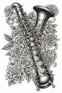 Clarinet tattoo design idea