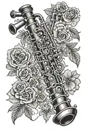Clarinet tattoo design idea
